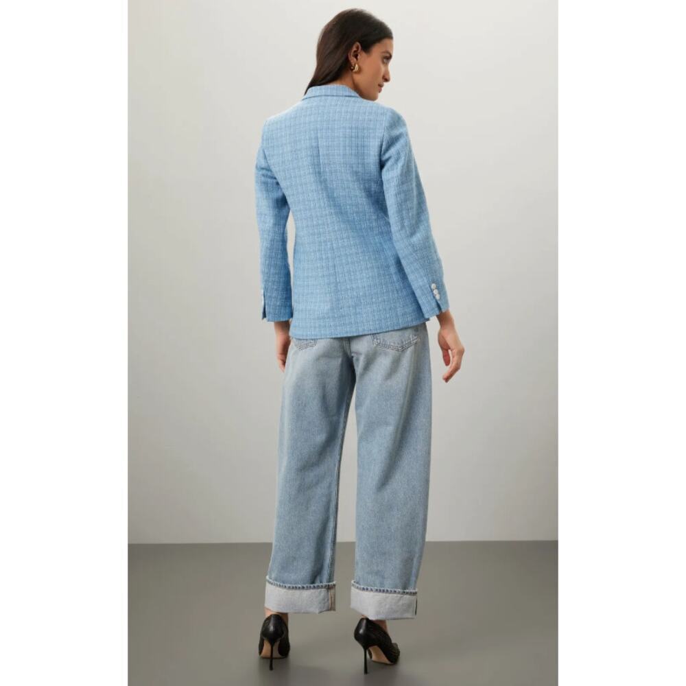 Sandro Nars Blue Tweed Blazer - Picture 4 of 11